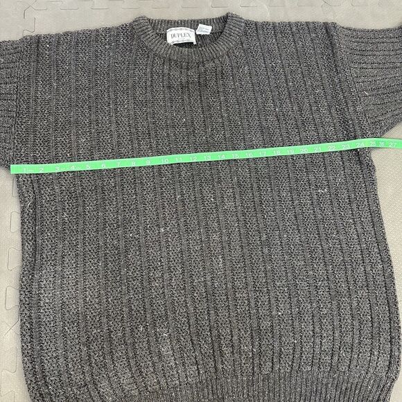 Vintage 90s Duplex Designs Men's Crewneck Sweater Size Large Grey Heavy Charity - Picture 9 of 12